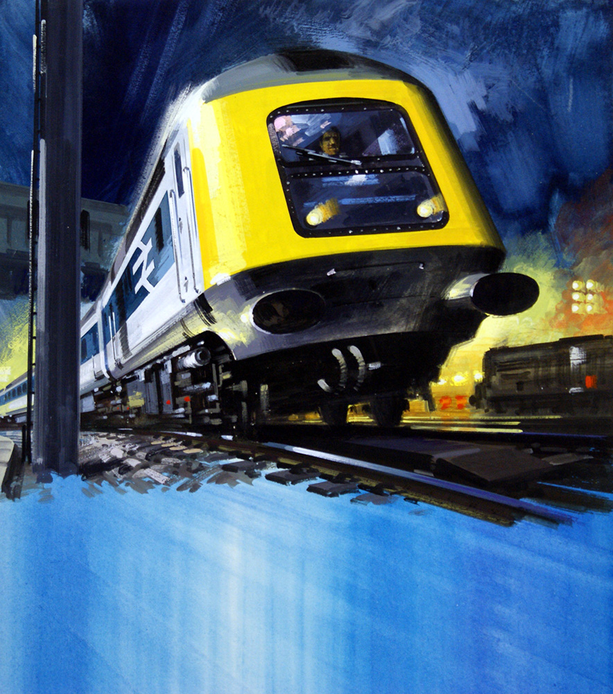 High Speed Train (Original) art by Land (Wilf Hardy) at The Illustration Art Gallery
