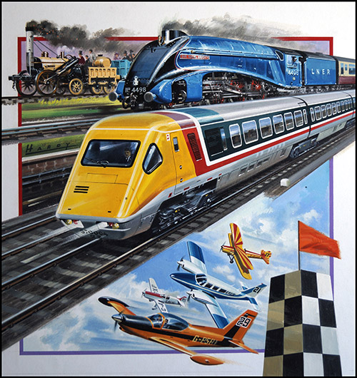 Rail and Flight (Original) (Signed) by Land (Wilf Hardy) at The Illustration Art Gallery