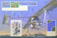 Man Powered Flight - Crossing the Channel (Original) (Signed)