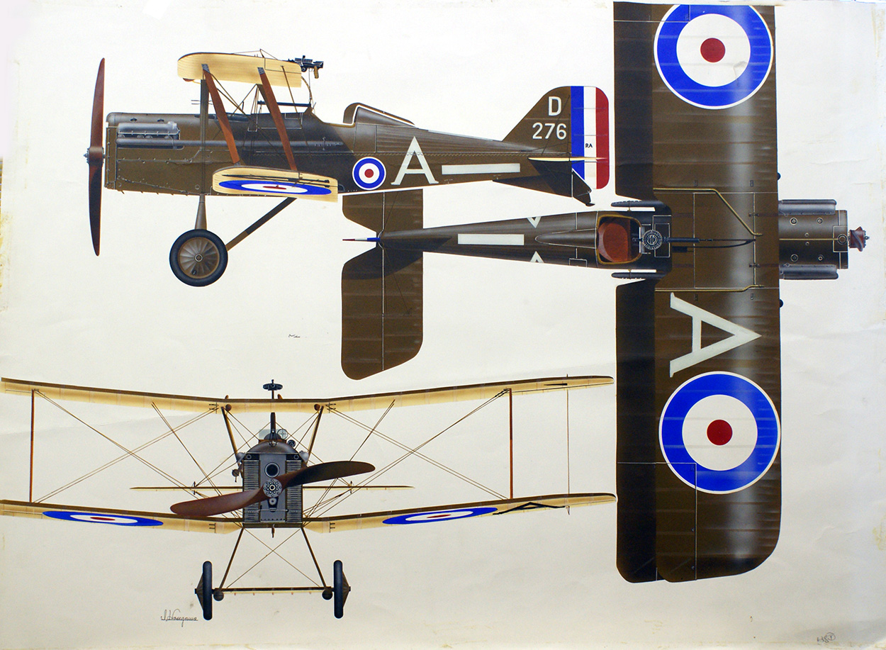 S.E.5a of the Royal Air Force (Original) (Signed) art by Hasegawa Art at The Illustration Art Gallery