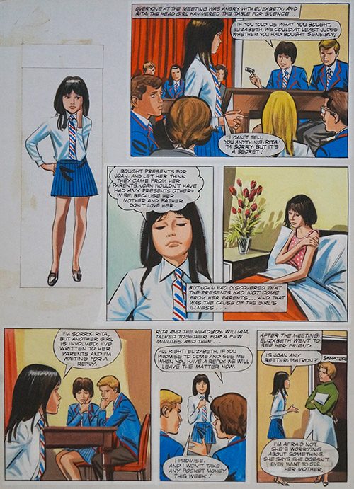 Enid Blyton's The Naughtiest Girl in the School: The Truth (THREE pages) (Originals) by Tony Higham Art at The Illustration Art Gallery