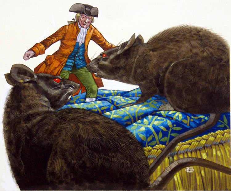 Gulliver's Travels: Voyage to Brobdingnag - Giant Rats (Original) (Signed) by Gulliver's Travels (Hook) at The Illustration Art Gallery