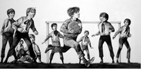 The Origins of Rugby Football art by Richard Hook