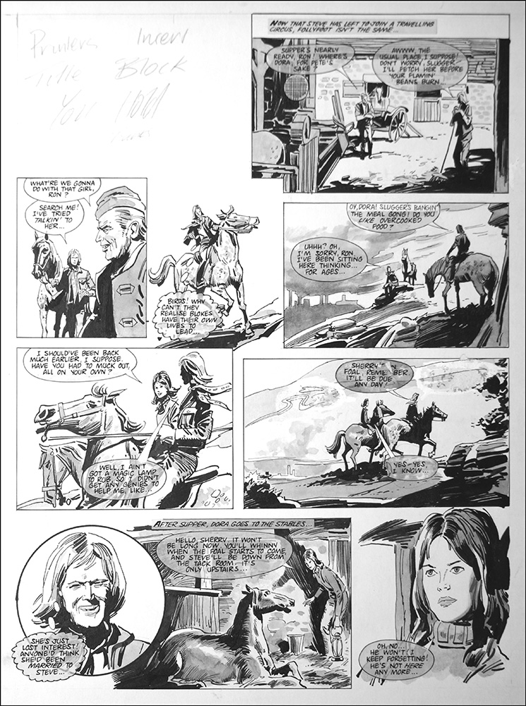 Follyfoot - Fire in the Stables (TWO pages) (Originals) art by Stanley Houghton Art at The Illustration Art Gallery