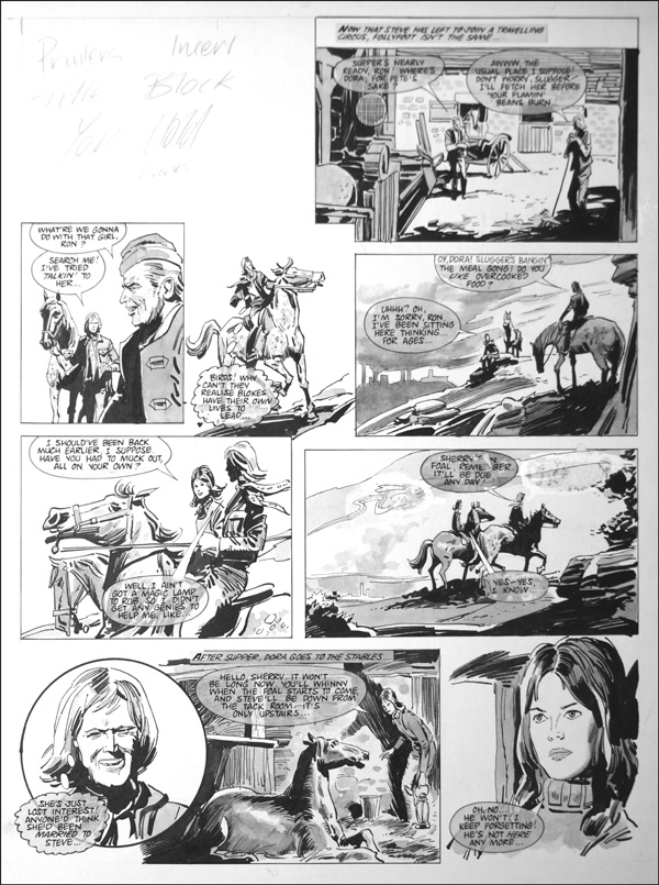 Follyfoot - Fire in the Stables (TWO pages) (Originals) by Stanley Houghton at The Illustration Art Gallery