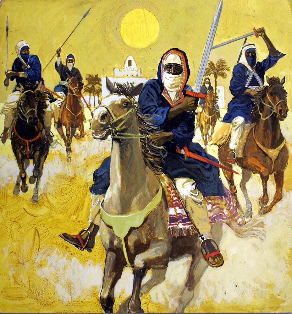 Arab Charge (Original) art by Andrew Howat Art at The Illustration Art Gallery