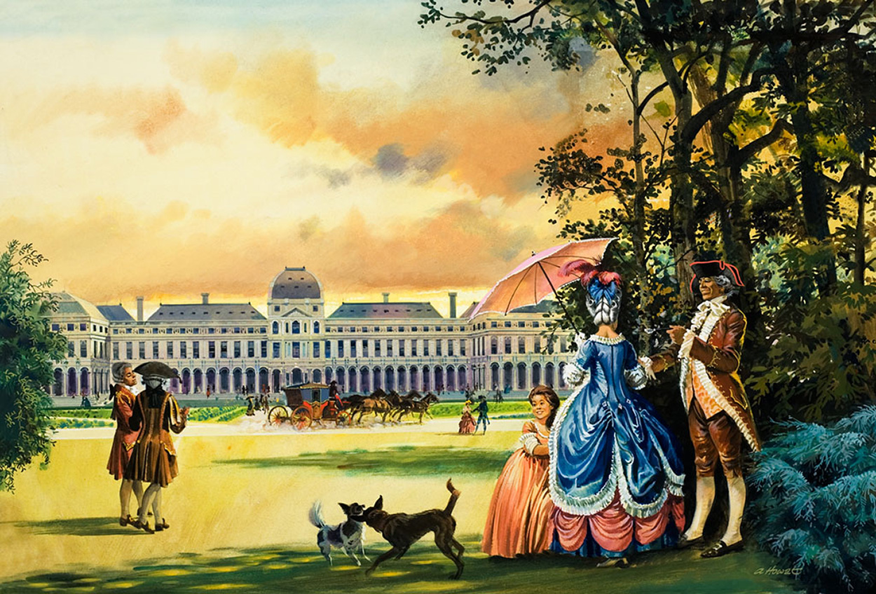 Palace of the Tuileries in Paris (Original) (Signed) art by Andrew Howat at The Illustration Art Gallery