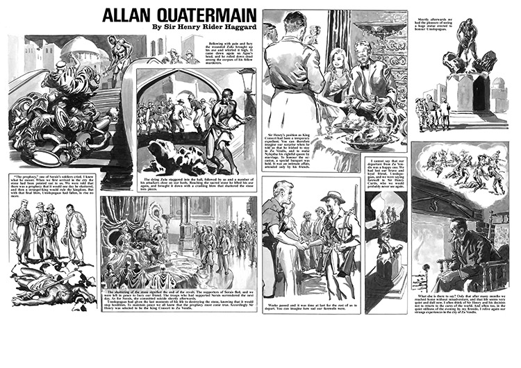 Allan Quatermain Pages 23 and 24 (TWO pages) (Originals) by Allan Quatermain (Mike Hubbard) at The Illustration Art Gallery