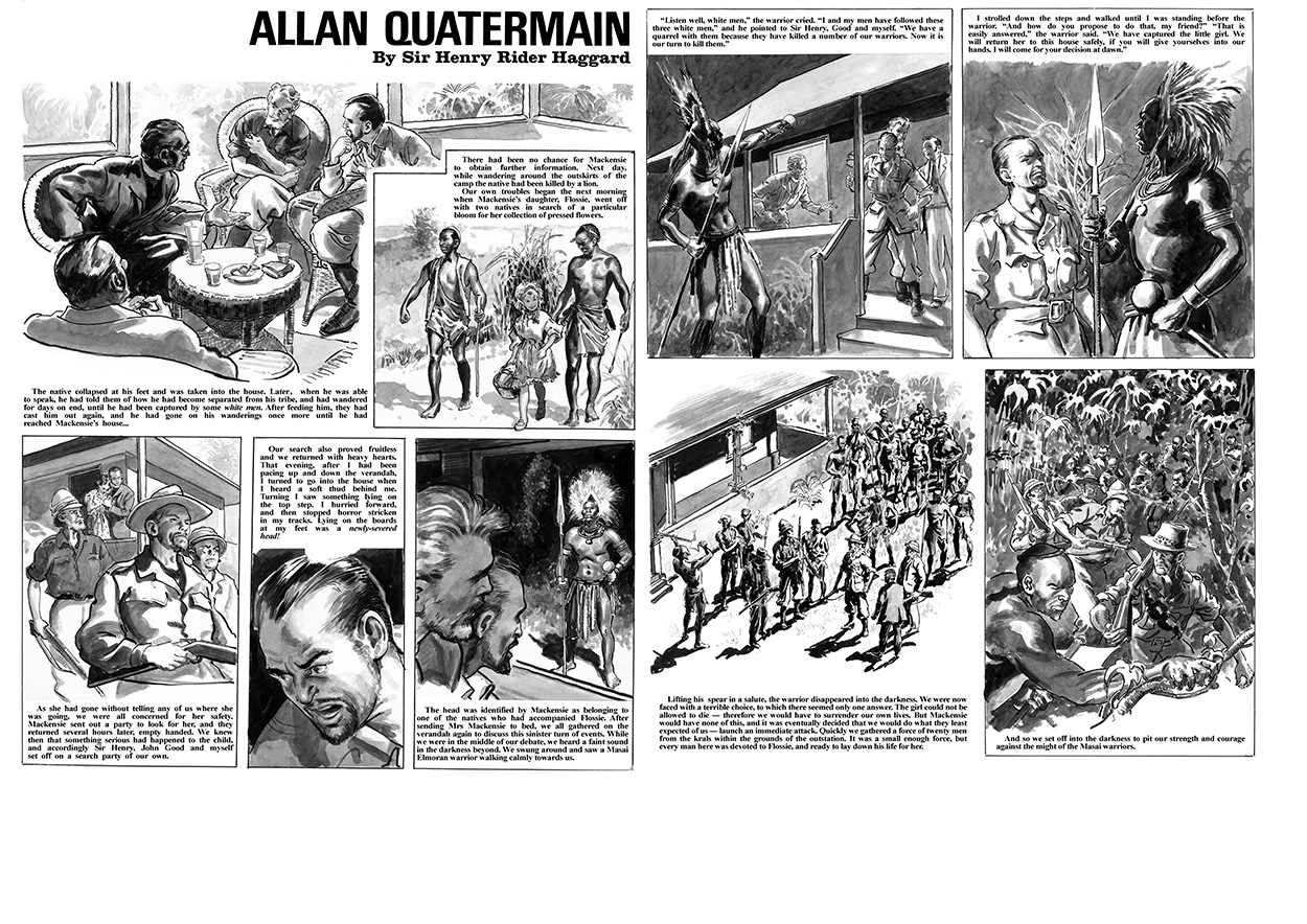 Allan Quatermain Pages 5 and 6 (TWO pages) (Originals) art by Allan Quatermain (Mike Hubbard) at The Illustration Art Gallery