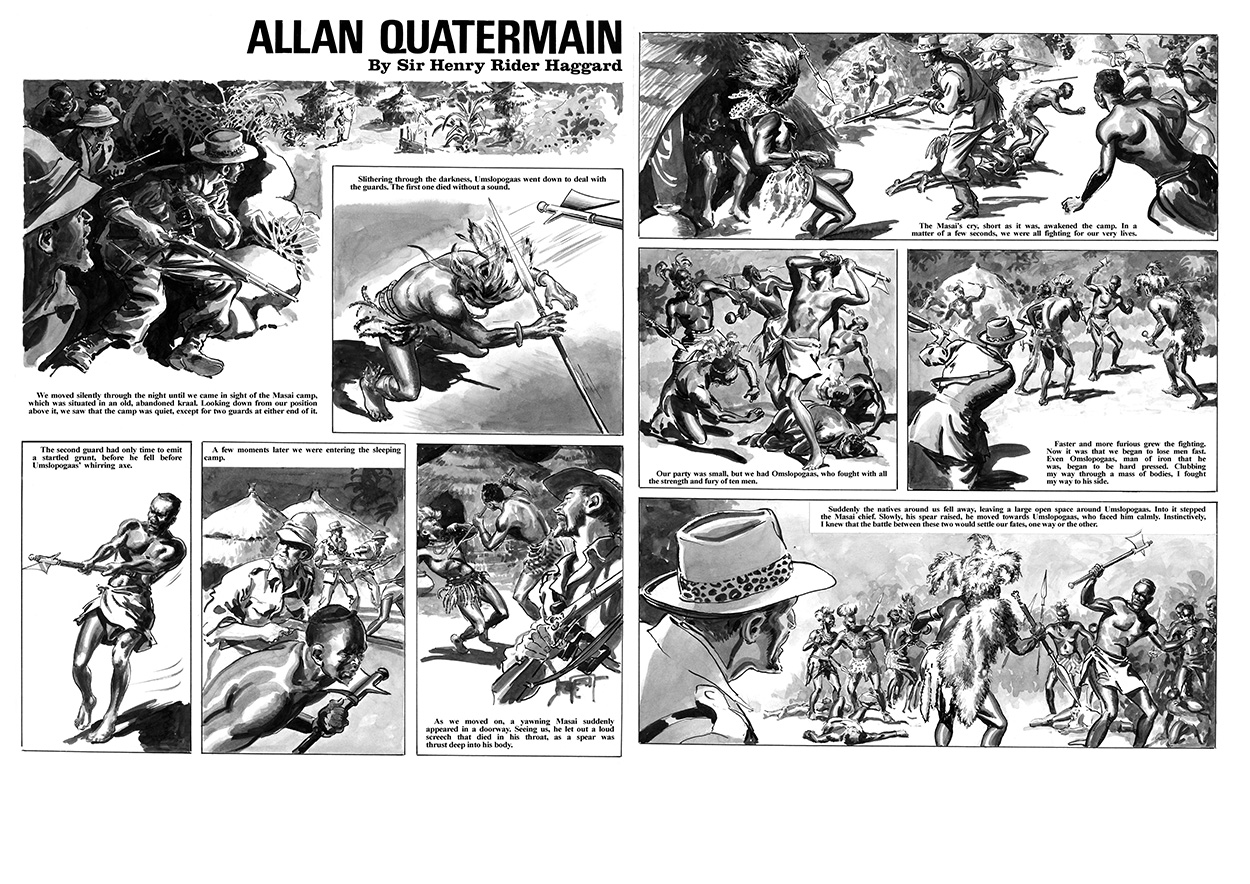 Allan Quatermain Pages 7 and 8 (TWO pages) (Originals) art by Allan Quatermain (Mike Hubbard) at The Illustration Art Gallery