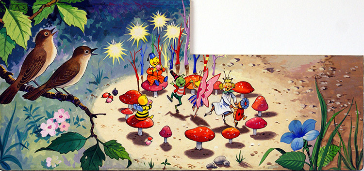 Dancing In The Forest (Original) by Gregory Grasshopper (Gordon Hutchings) at The Illustration Art Gallery