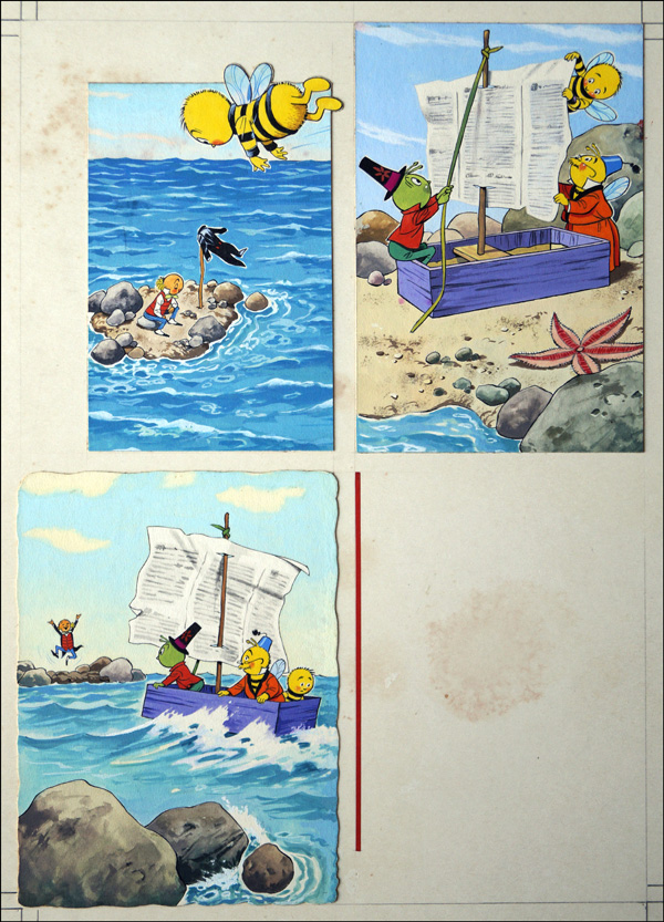 Gregory goes to Sea (Original) by Gregory Grasshopper (Gordon Hutchings) at The Illustration Art Gallery
