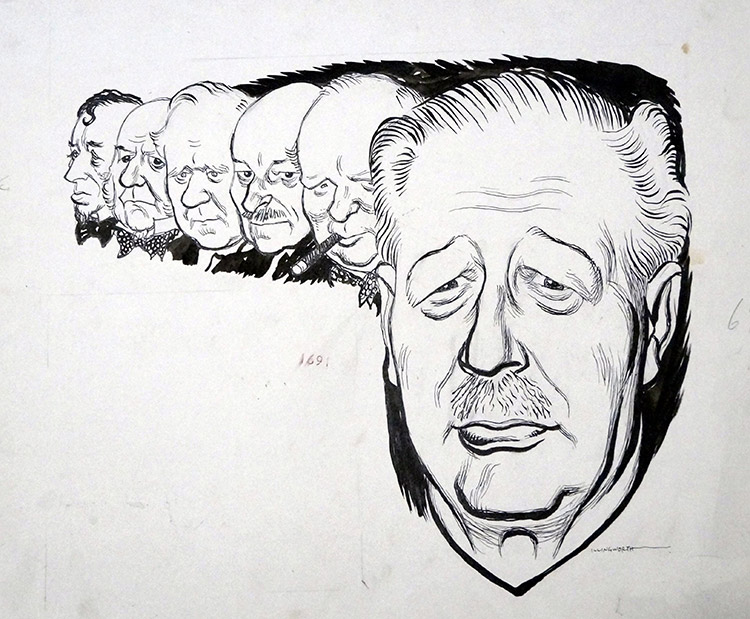 Prime Ministers (Original) (Signed) by Leslie Gilbert Illingworth at The Illustration Art Gallery