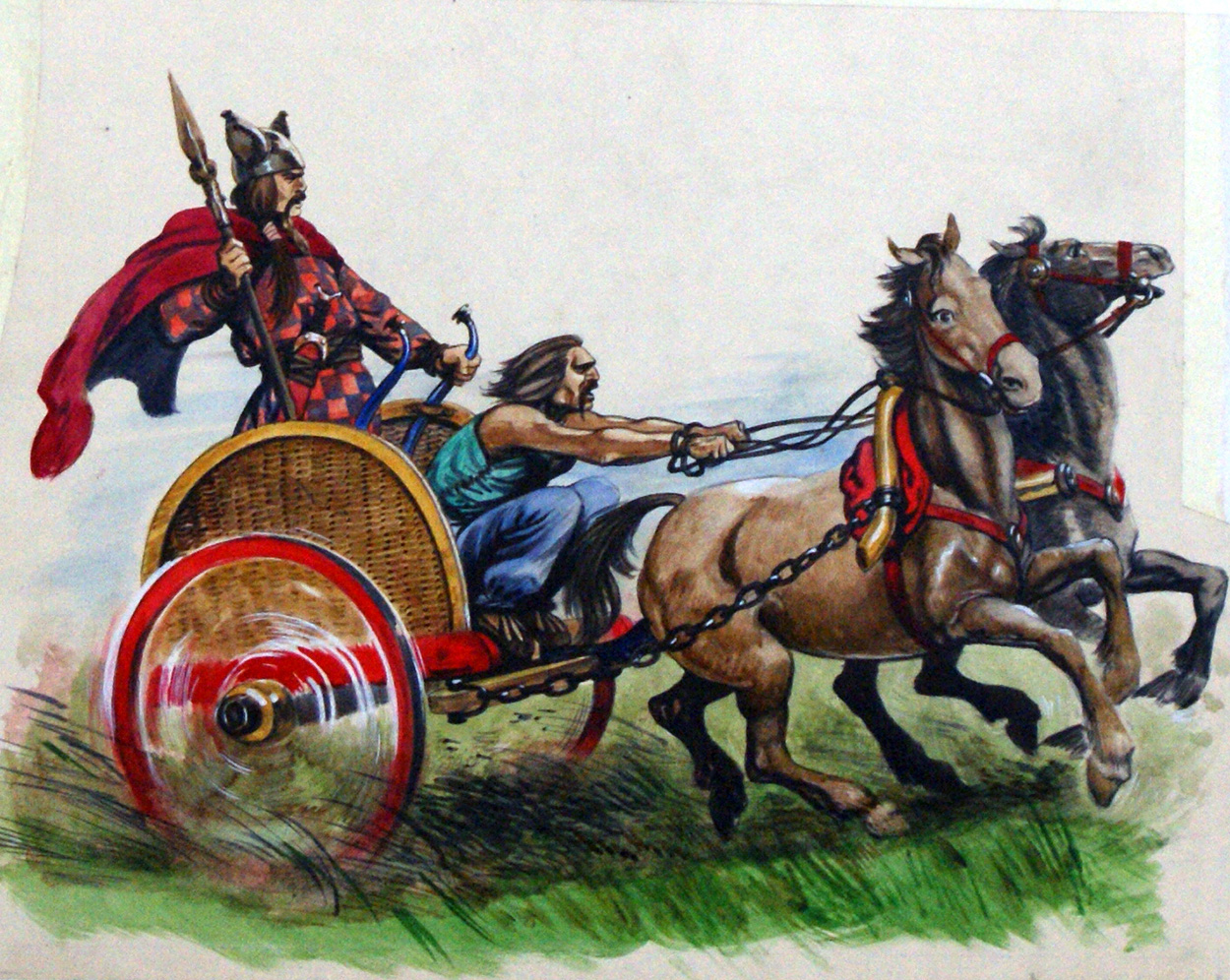 A Celtic Chariot (Original) art by British History (Peter Jackson) at The Illustration Art Gallery