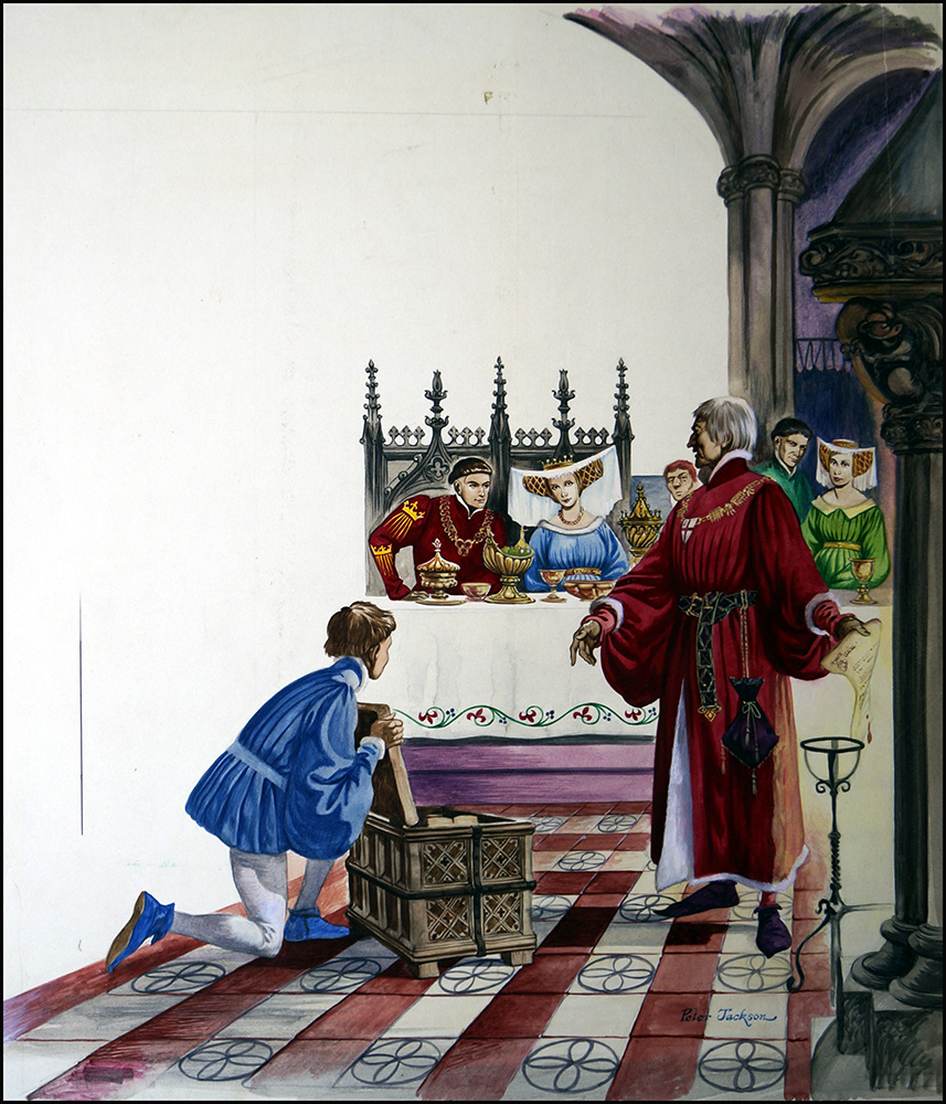 King Henry V and Dick Whittington (Original) (Signed) art by British History (Peter Jackson) at The Illustration Art Gallery