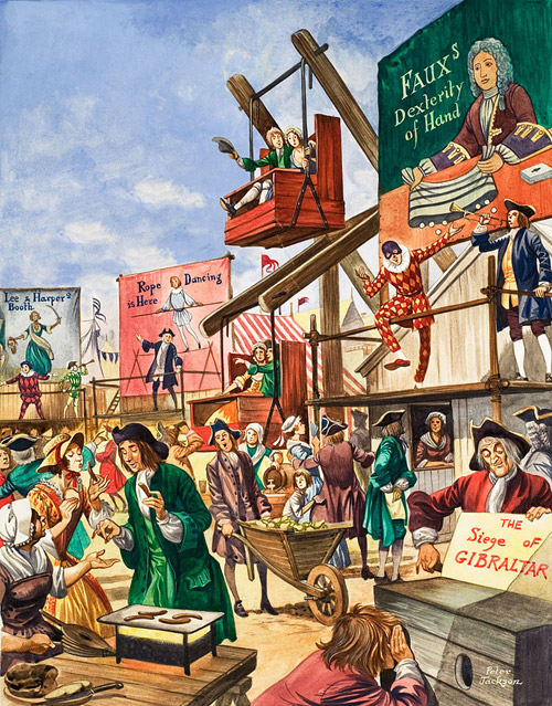 The Bartholomew Fair (Original) (Signed) by British History (Peter Jackson) at The Illustration Art Gallery