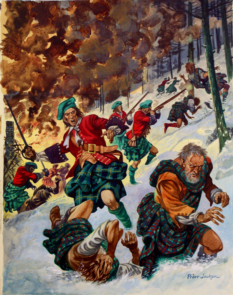 Massacre at Glencoe (Original) (Signed) art by British History (Peter Jackson) at The Illustration Art Gallery