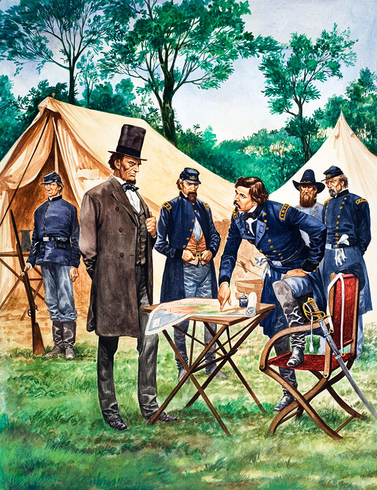 Abraham Lincoln at War (Original) art by American History (Peter Jackson) at The Illustration Art Gallery
