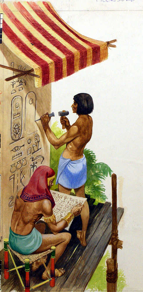 Egyptian Picture Writing (Original) art by Peter Jackson at The Illustration Art Gallery