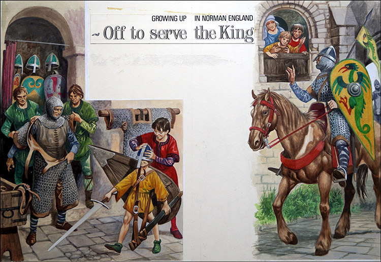 Growing Up in Norman England: Off to Serve the King (Original) by British History (Peter Jackson) at The Illustration Art Gallery