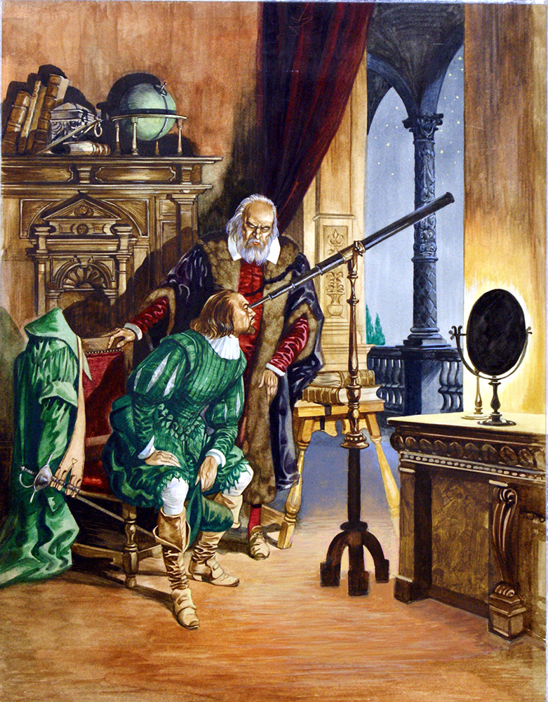 The Vision of Galileo (Original) art by Peter Jackson Art at The Illustration Art Gallery