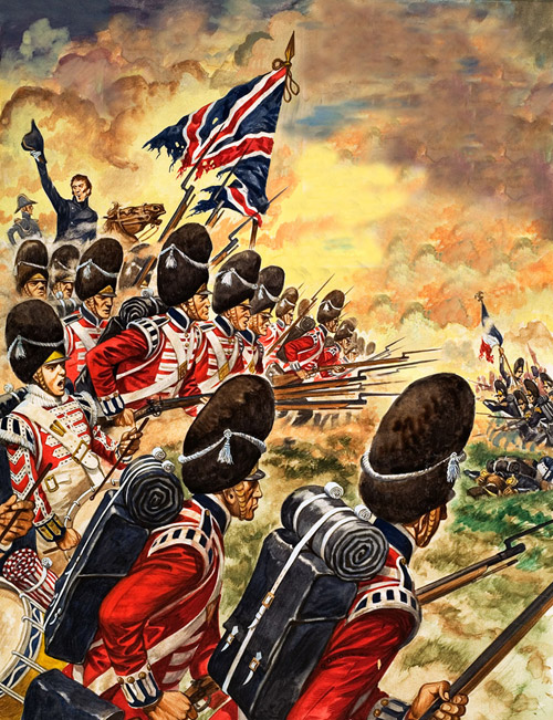 Waterloo a Glorious Victory (Original) by British History (Peter Jackson) at The Illustration Art Gallery