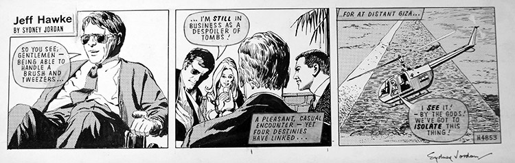 Jeff Hawke daily strip 4853 (Original) (Signed) by Sydney Jordan at The Illustration Art Gallery