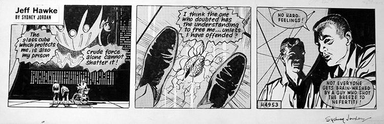 Jeff Hawke daily strip 4953 (Original) (Signed) by Sydney Jordan at The Illustration Art Gallery