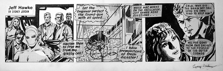 Jeff Hawke daily strip 4968 (Original) (Signed) by Sydney Jordan at The Illustration Art Gallery