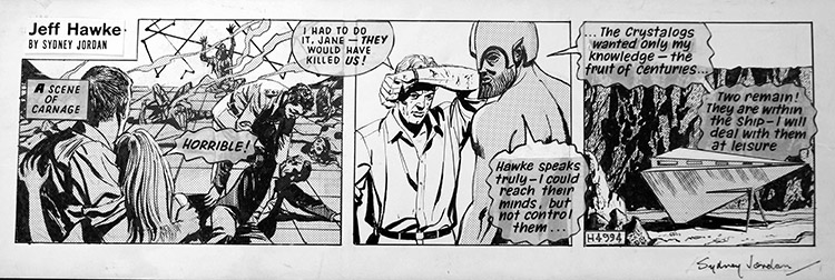 Jeff Hawke daily strip 4994 (Original) (Signed) by Sydney Jordan Art at The Illustration Art Gallery