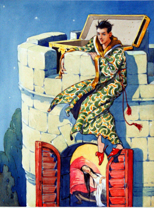 The Flying Trunk: Princess' Window (Original) by A E Kennedy at The Illustration Art Gallery