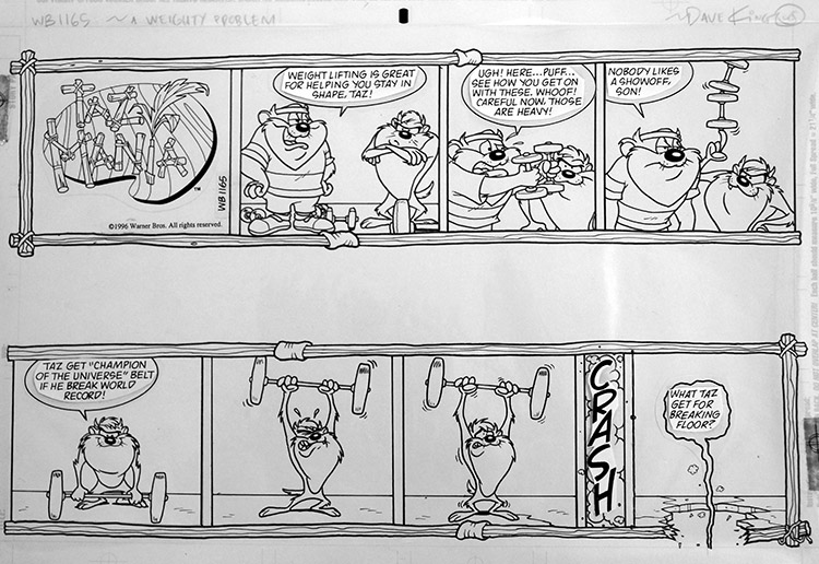 Taz-Mania comic page 1 (Original) (Signed) by Dave King at The Illustration Art Gallery