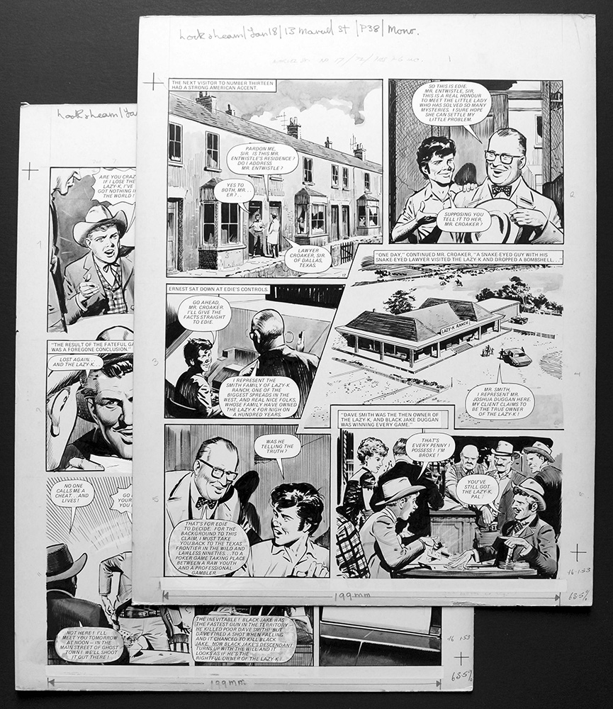 Number 13 Marvel Street - Lawyer Croaker (TWO pages) (Originals) art by Number 13 Marvel Street (Bill Lacey) at The Illustration Art Gallery