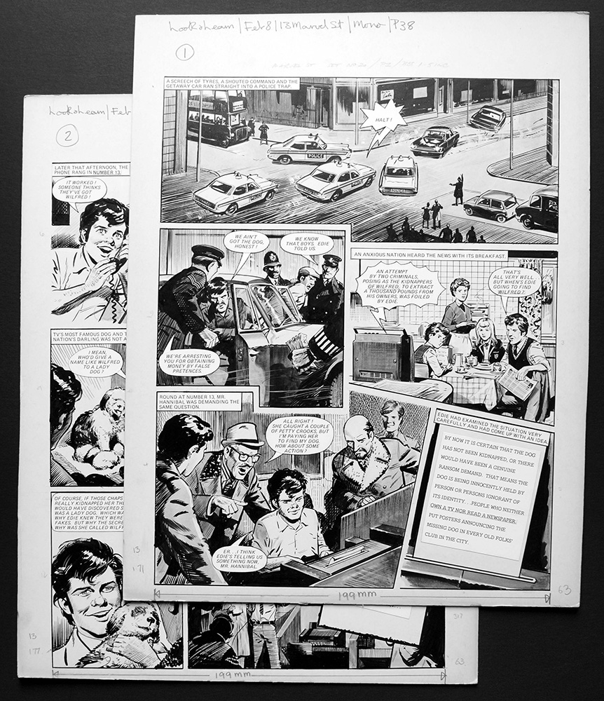 Number 13 Marvel Street - Car Chase (TWO pages) (Originals) art by Number 13 Marvel Street (Bill Lacey) at The Illustration Art Gallery