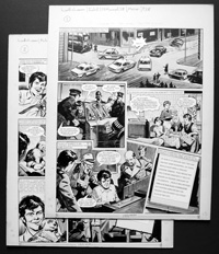 Number 13 Marvel Street - Car Chase (TWO pages) (Originals)