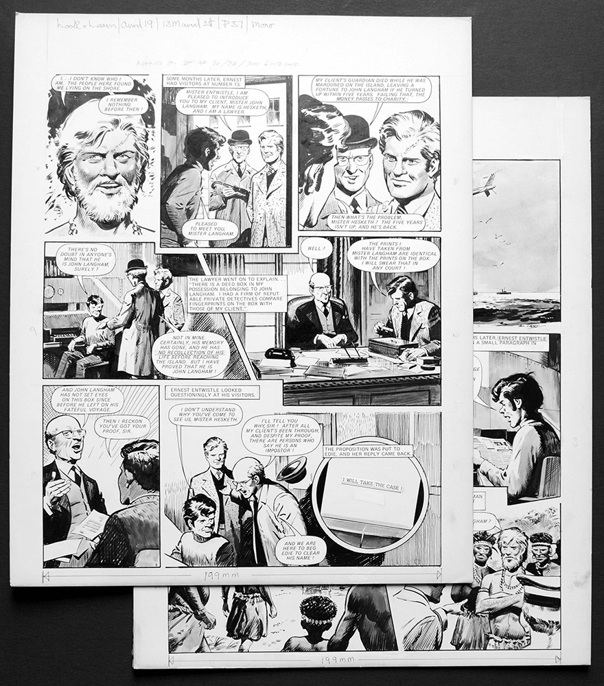 Number 13 Marvel Street - John Langham (TWO pages) (Originals) (Signed) art by Number 13 Marvel Street (Bill Lacey) at The Illustration Art Gallery