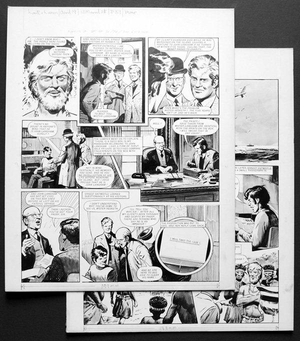 Number 13 Marvel Street - John Langham (TWO pages) (Originals) (Signed) by Number 13 Marvel Street (Bill Lacey) at The Illustration Art Gallery