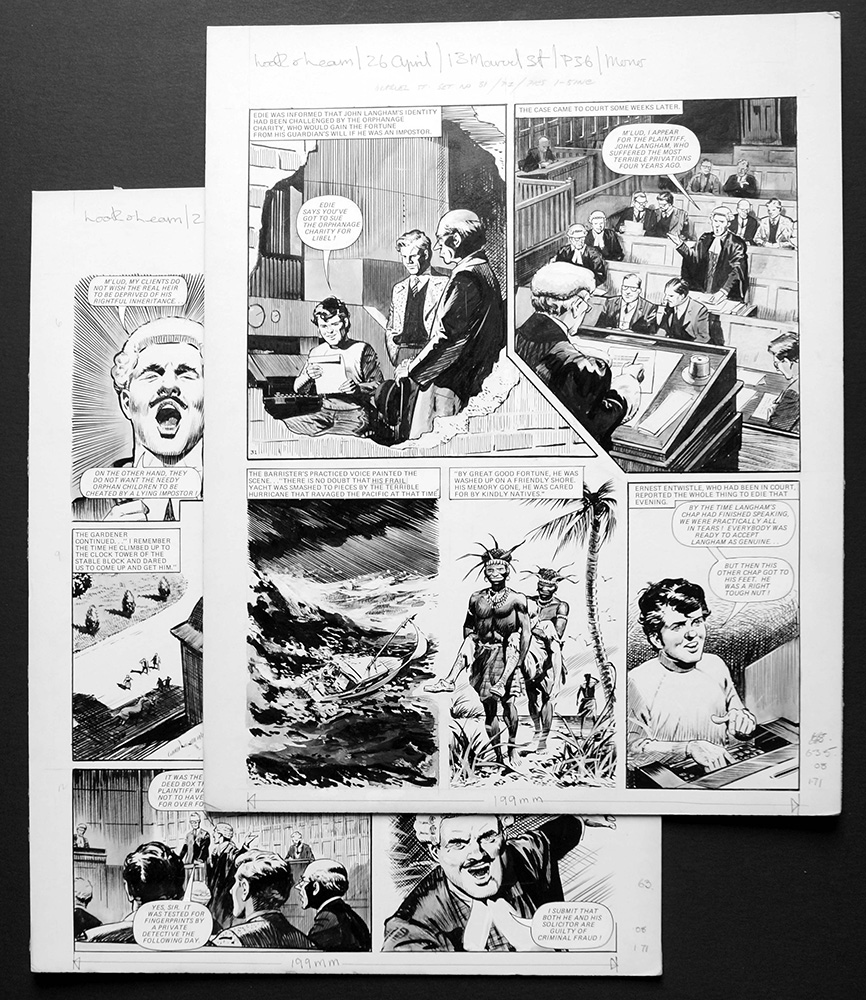 Number 13 Marvel Street - In Court (TWO pages) (Originals) art by Number 13 Marvel Street (Bill Lacey) at The Illustration Art Gallery