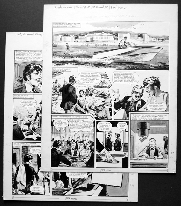 Number 13 Marvel Street - Ernest On Holiday (TWO pages) (Originals) (Signed) by Number 13 Marvel Street (Bill Lacey) at The Illustration Art Gallery