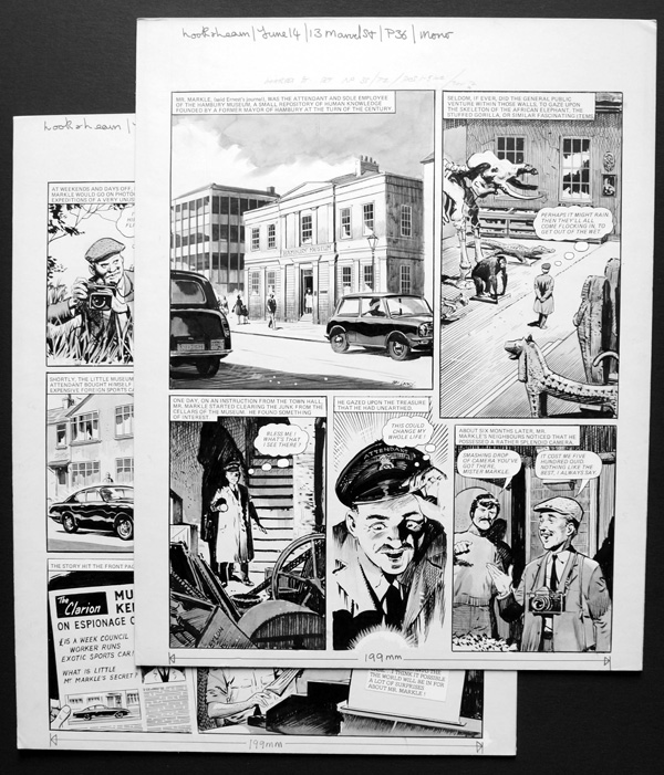 Number 13 Marvel Street - Mr. Markle (TWO pages) (Originals) (Signed) by Number 13 Marvel Street (Bill Lacey) at The Illustration Art Gallery