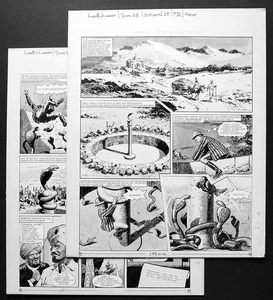 Number 13 Marvel Street - The Shadow Of The Himalayas (TWO pages) (Originals) (Signed) art by Number 13 Marvel Street (Bill Lacey) at The Illustration Art Gallery