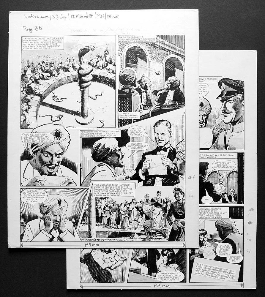Number 13 Marvel Street - The Rajah (TWO pages) (Originals) art by Number 13 Marvel Street (Bill Lacey) at The Illustration Art Gallery