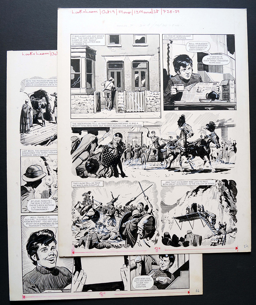 Number 13 Marvel Street - That Pharoah Amenhot! (TWO pages) (Originals) (Signed) art by Number 13 Marvel Street (Bill Lacey) at The Illustration Art Gallery