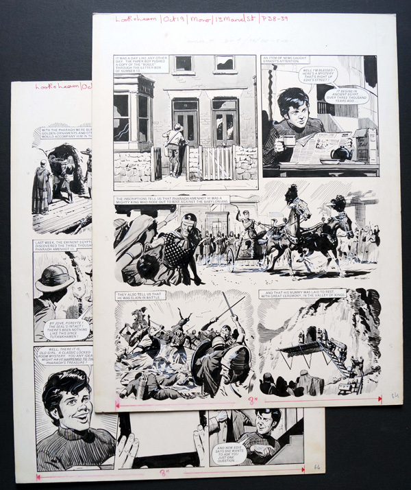 Number 13 Marvel Street - That Pharoah Amenhot! (TWO pages) (Originals) (Signed) by Number 13 Marvel Street (Bill Lacey) at The Illustration Art Gallery