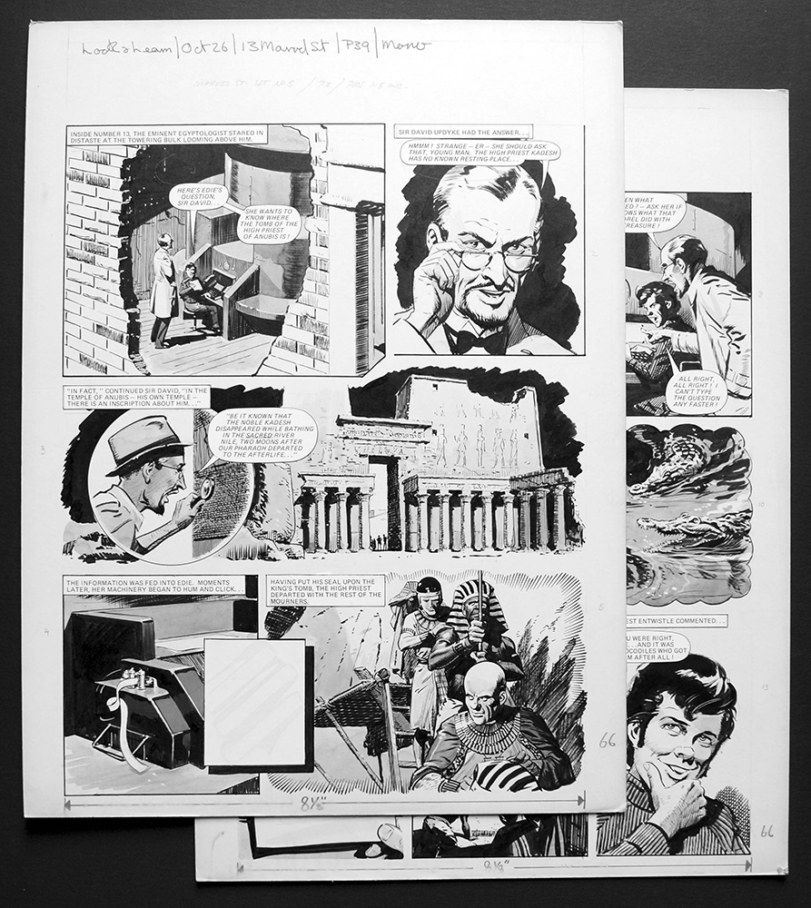 Number 13 Marvel Street - The Eminent Egyptologist (TWO pages) (Originals) art by Number 13 Marvel Street (Bill Lacey) at The Illustration Art Gallery