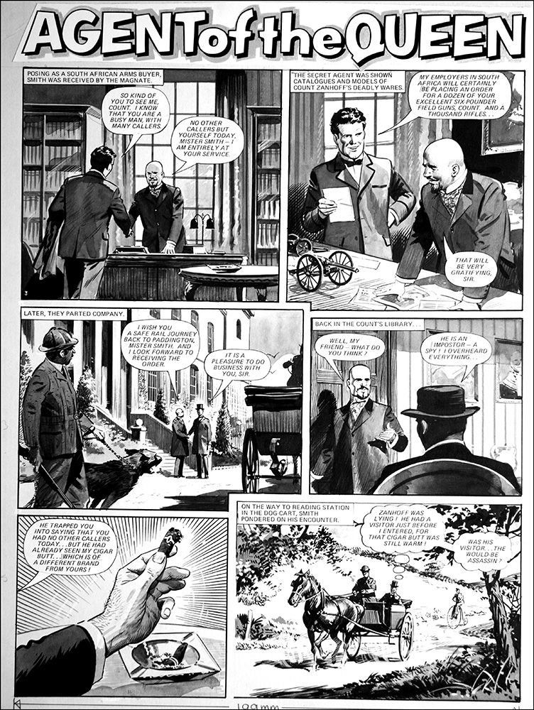 Agent of the Queen - Penny Farthing (TWO pages) (Originals) art by Agent of the Queen (Bill Lacey) at The Illustration Art Gallery