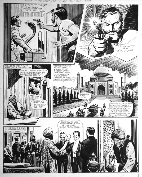 Agent of the Queen - Snake (TWO pages) (Originals) by Agent of the Queen (Bill Lacey) at The Illustration Art Gallery