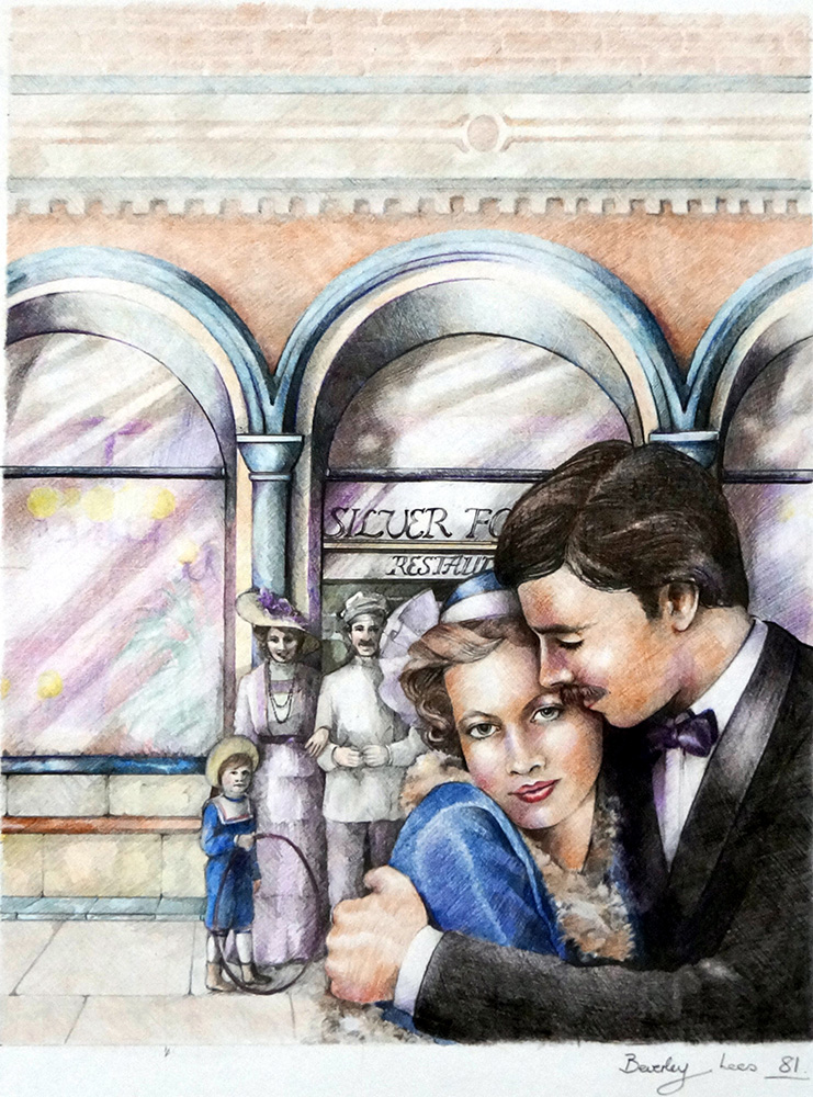 The Silver Fountain book cover art (Original) (Signed) art by Beverley Lees Art at The Illustration Art Gallery