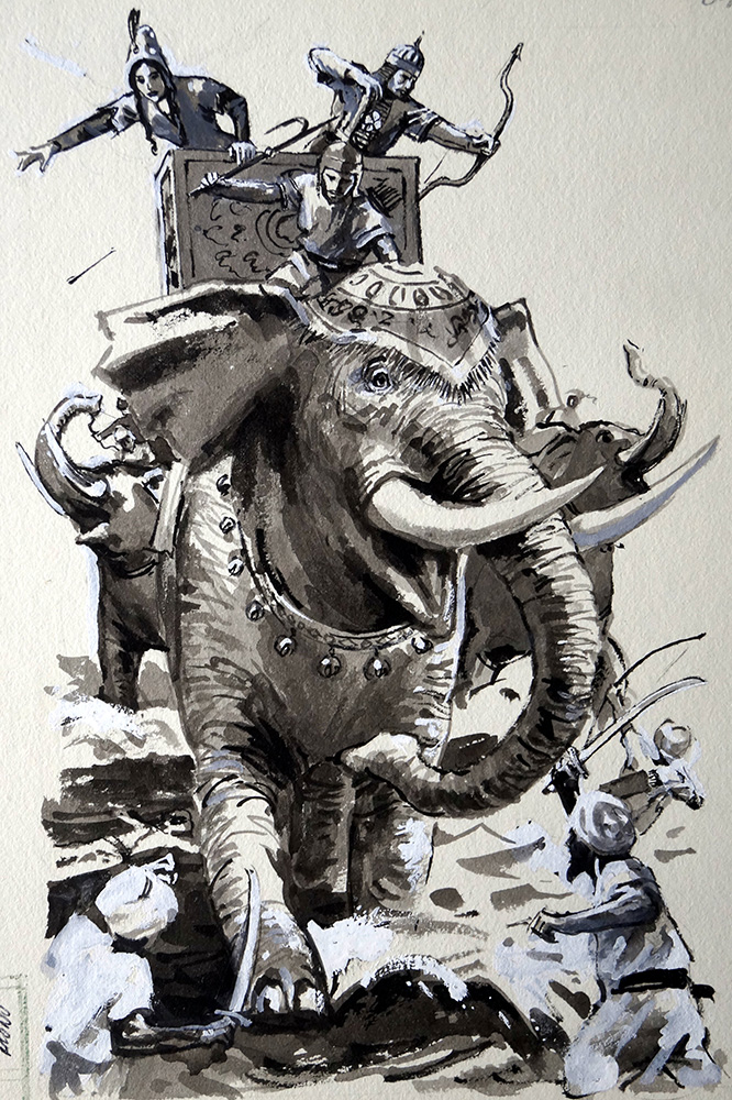 War Elephant (Original) art by William Francis Marshall at The Illustration Art Gallery