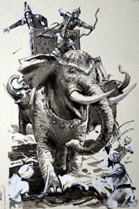 War Elephant art by William Francis Marshall